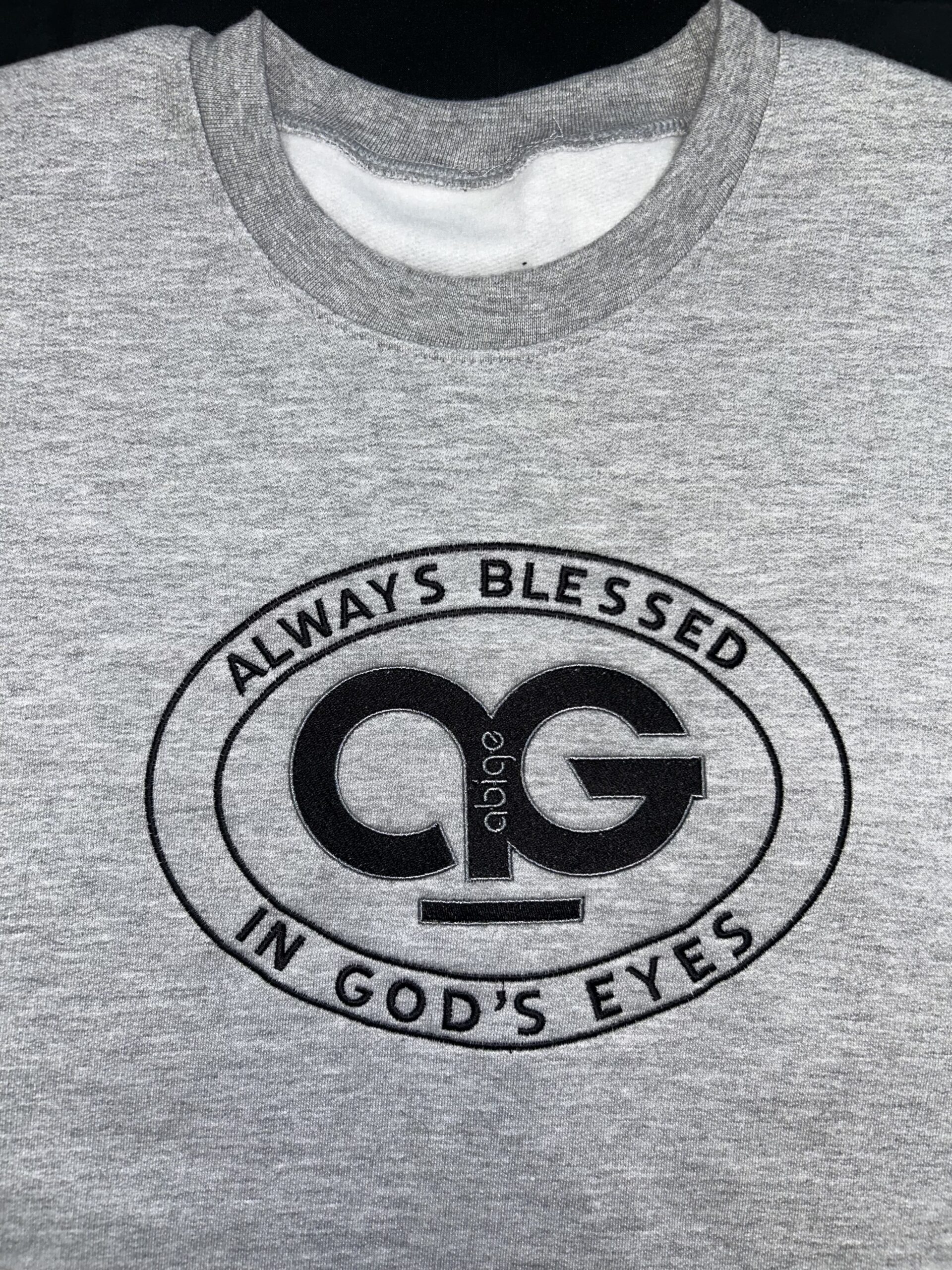 Always Blessed In God's Eyes Embroidered Emblem Sweatshirt - Image 3