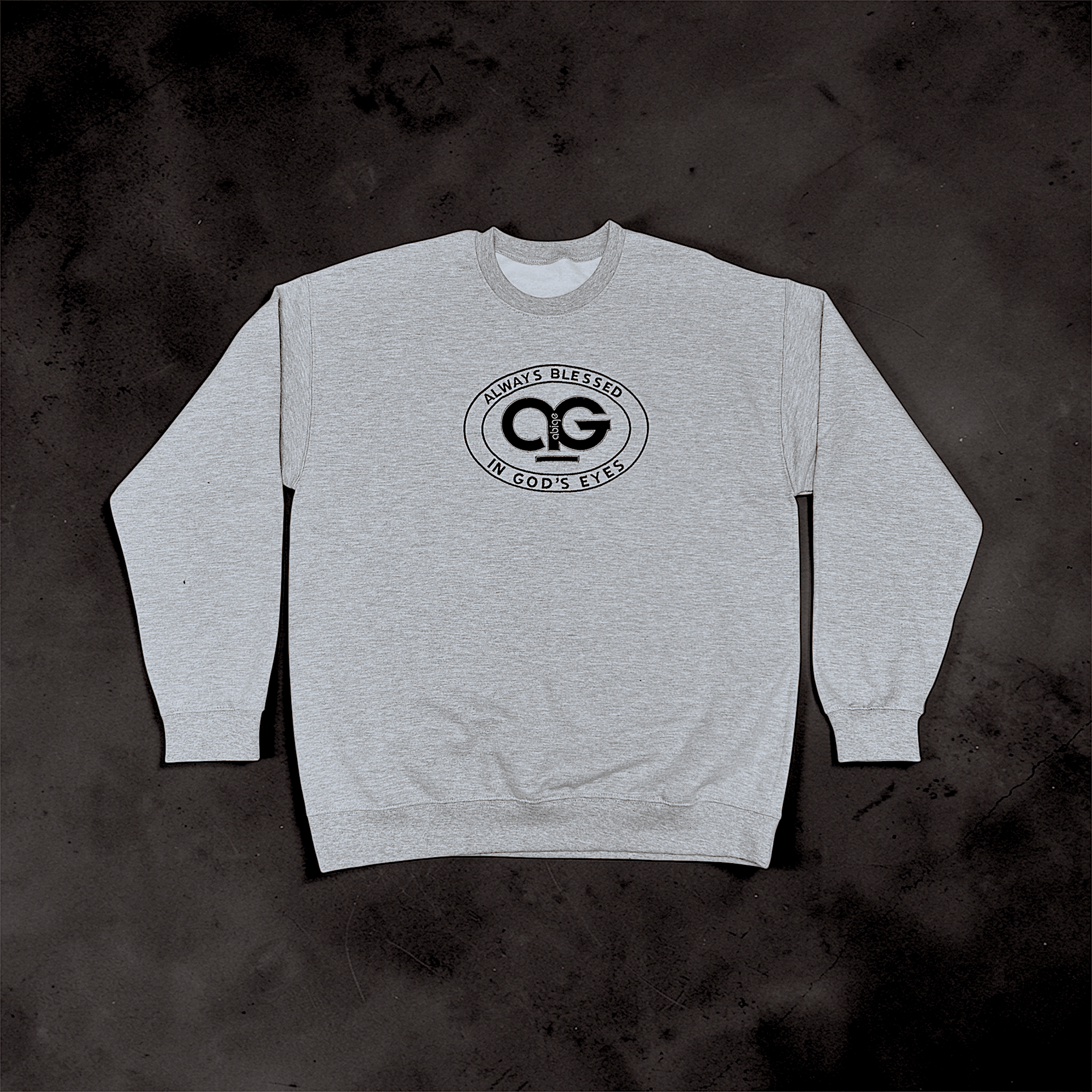 Always Blessed In God's Eyes Embroidered Emblem Sweatshirt
